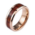 Hot Selling 8mm Veneer Tungsten Ring Personalized Tungsten Rings Jewelry  Gold Ring Rose Gold